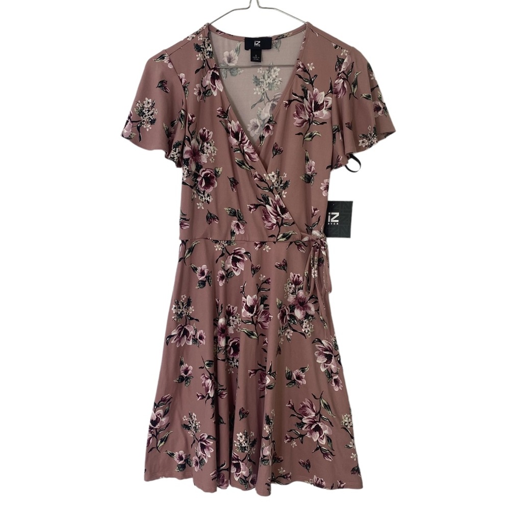 NWOT Iz Byer Floral Faux Wrap Dress